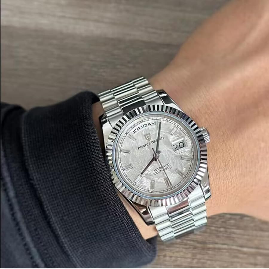 Silver White Herren Uhr