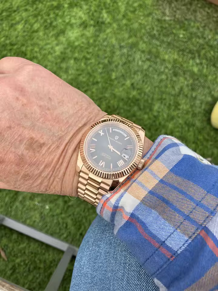 Rose Black Herren Uhr