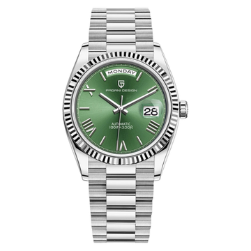Silver Green Herren Uhr