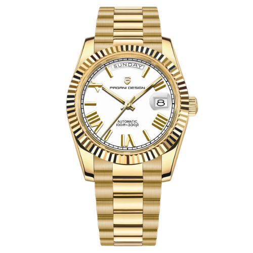 Gold White Herren Uhr