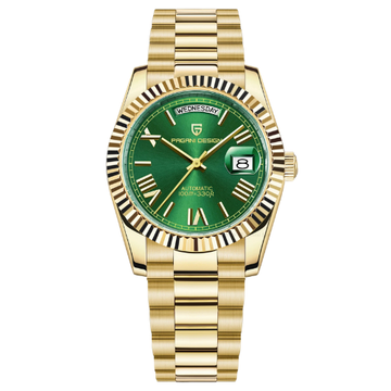 Gold Green Herren Uhr