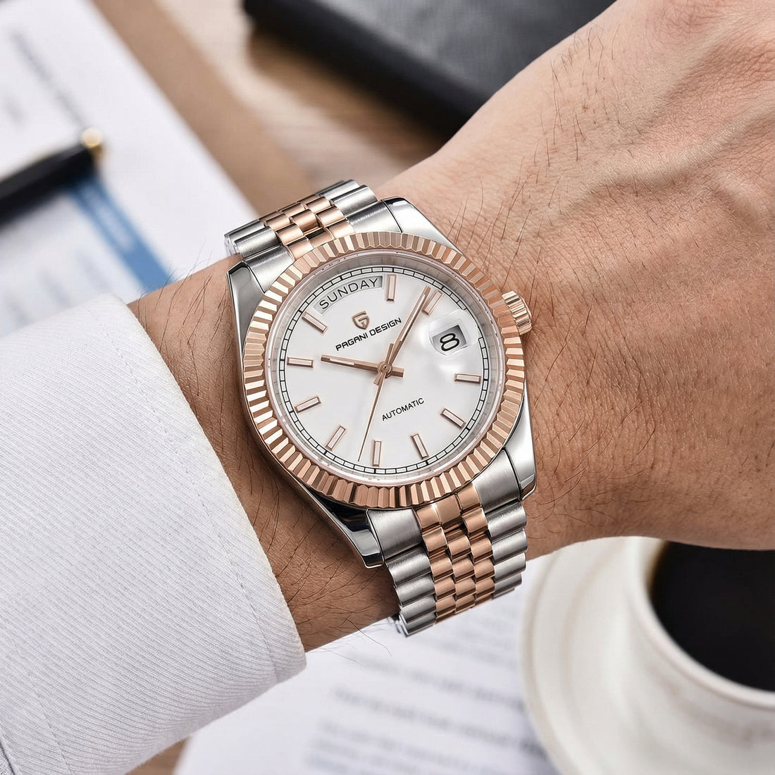 Steel White Herren Uhr